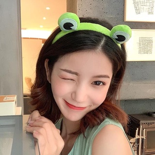 Băng Đô Bờm Cài Tóc Hình Ếch Xanh Mắt Lồi Ngộ Nghĩnh Xinh Xắn Băng Đô Rửa Mặt Cute Ếch Dành Cho Nữ