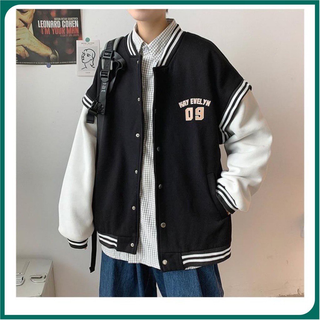 Áo khoác bomber nam nữ, Sweater hoodie from rộng K52, Áo khoác nữ nam 09 chất nỉ cao cấp