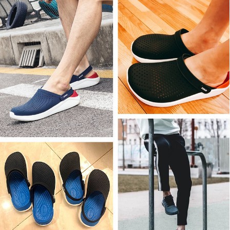 Dép Crocs 100% Cotton Thời Trang Cho Nam Nữ