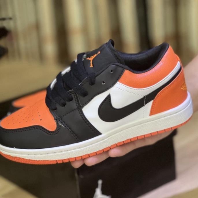 giayvadep[Full bill +box] Giày Jordan Cổ Thấp Nam Nữ, Giày Sneaker JD1 Cam Đen Thời Trang Cao Cấp Hottrend 2022