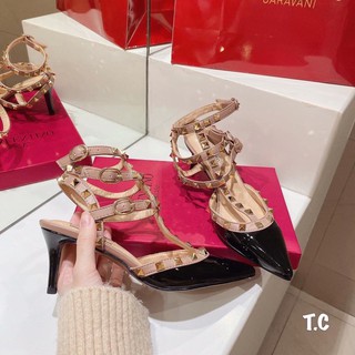 Sandal cao gót đinh quấn cổ fullbox