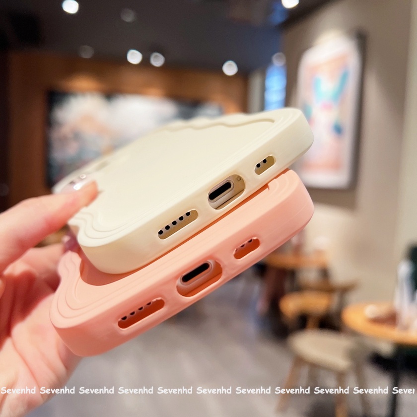 Ốp Điện Thoại TPU Họa Tiết Lượn Sóng Màu Trơn Thời Trang Cho iPhone 7 8 Plus SE2020 XR X XS Max