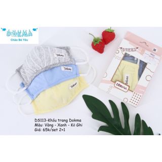 Khẩu trang vải Dokma - hộp 3 chiếc