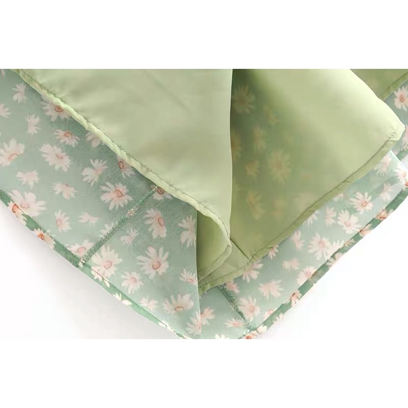 Váy hoa nhí xanh lá giống JENNIE BLACKPINK