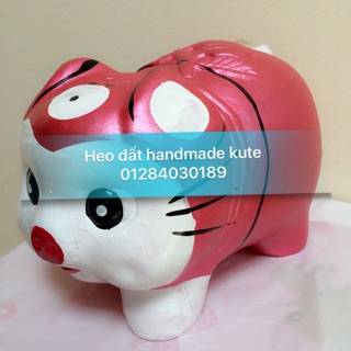 Heo đất handmade Hồng size M