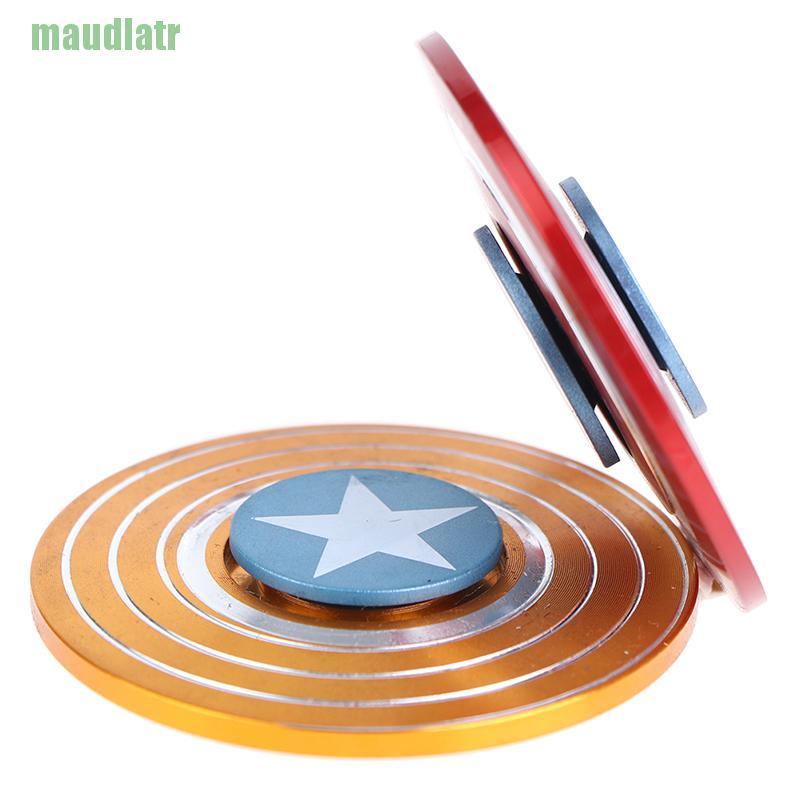 【✿】Round American Captain Fingertip Gyro Shield Spinner Decompression Toy For Adult