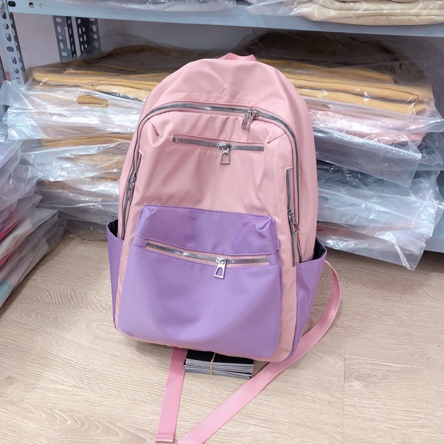 190719 Balo vải dù chống nước nhẹ - balo size 40x29 vải dù - balo đi học thời trang ulzzang nữ