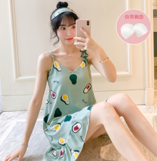 VÁY NGỦ 2 DÂY QUYẾN RŨ CHẤT COTTON 4 CHIỀU MỀM MÁTV08 | BigBuy360 - bigbuy360.vn