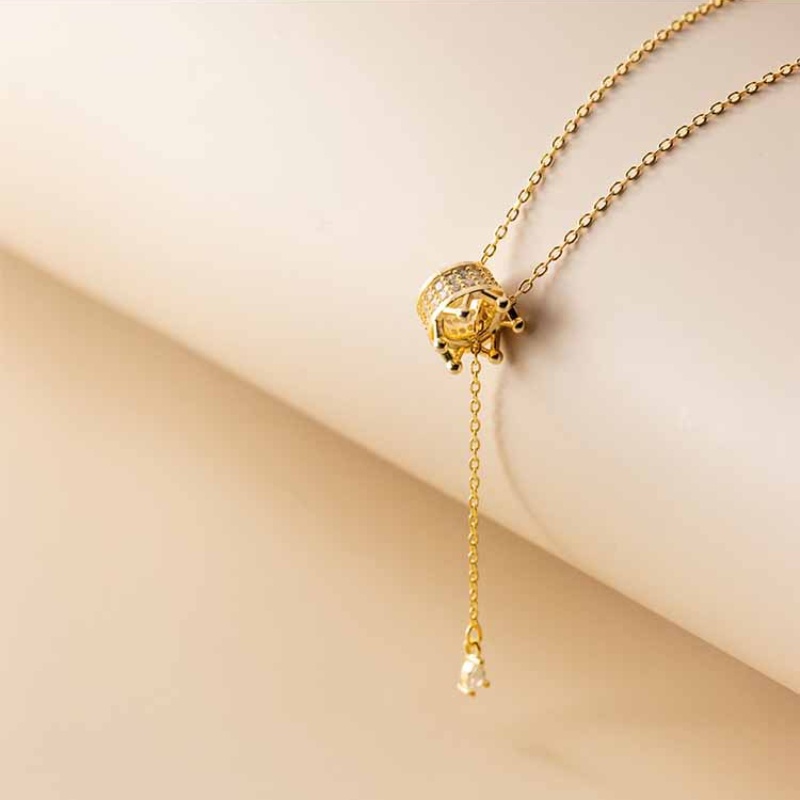 Chất lượng cao Hàn Quốc Rhinestone Vương miện Vòng cổ Nữ Thời trang Thanh lịch Vòng cổ