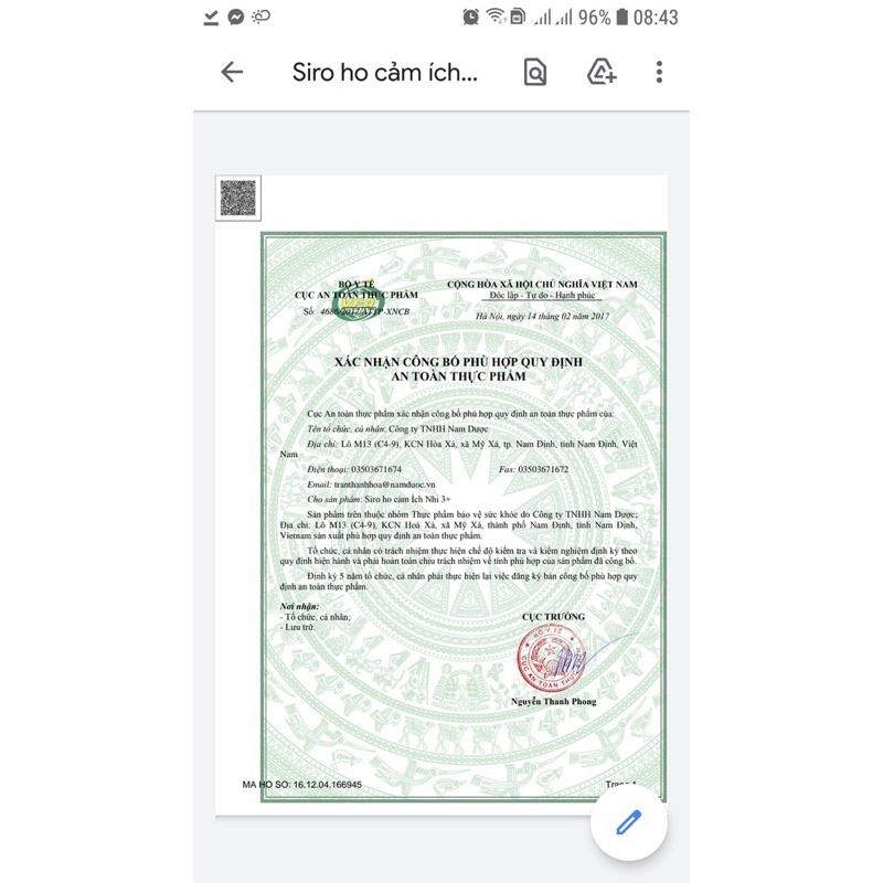 ✅ Siro Ích Nhi  giúp giải cảm- giảm ho- tiêu đờm