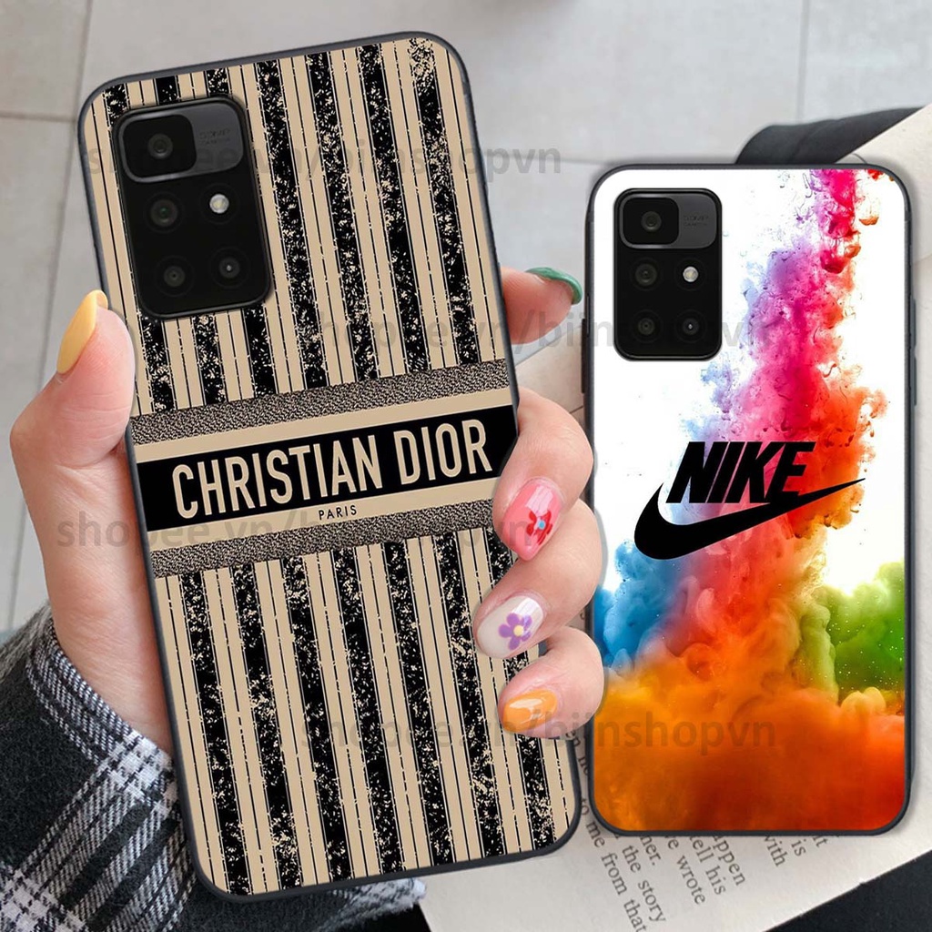 Ốp Xiaomi Redmi 10 in hình thương hiệu nhiều màu sắc thể thao cá tính thời trang