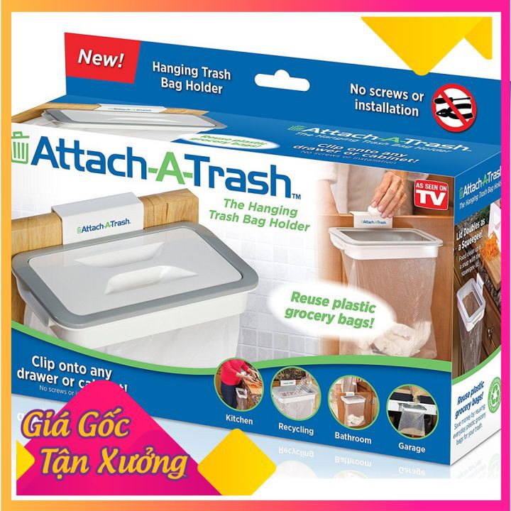 [ SALE SỐC ] Giá treo túi đựng rác thông minh Attach A Trash - Mã 3777