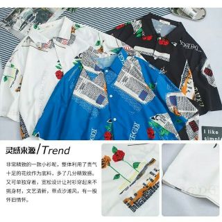 SIÊU PHẨM _ (Có sẵn) ÁO SƠ MI LỤA NAM NỮ 3D TAY LỠ HỌA TIẾT HỌA HỒNG HÀNG SIÊU CHẤT FORM UZZLANG