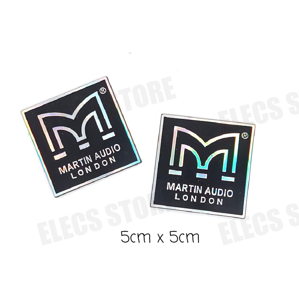 Bộ 2 Tem Loa, Nhãn Mác Dán Thùng Loa, Thùng Sub MARTIN