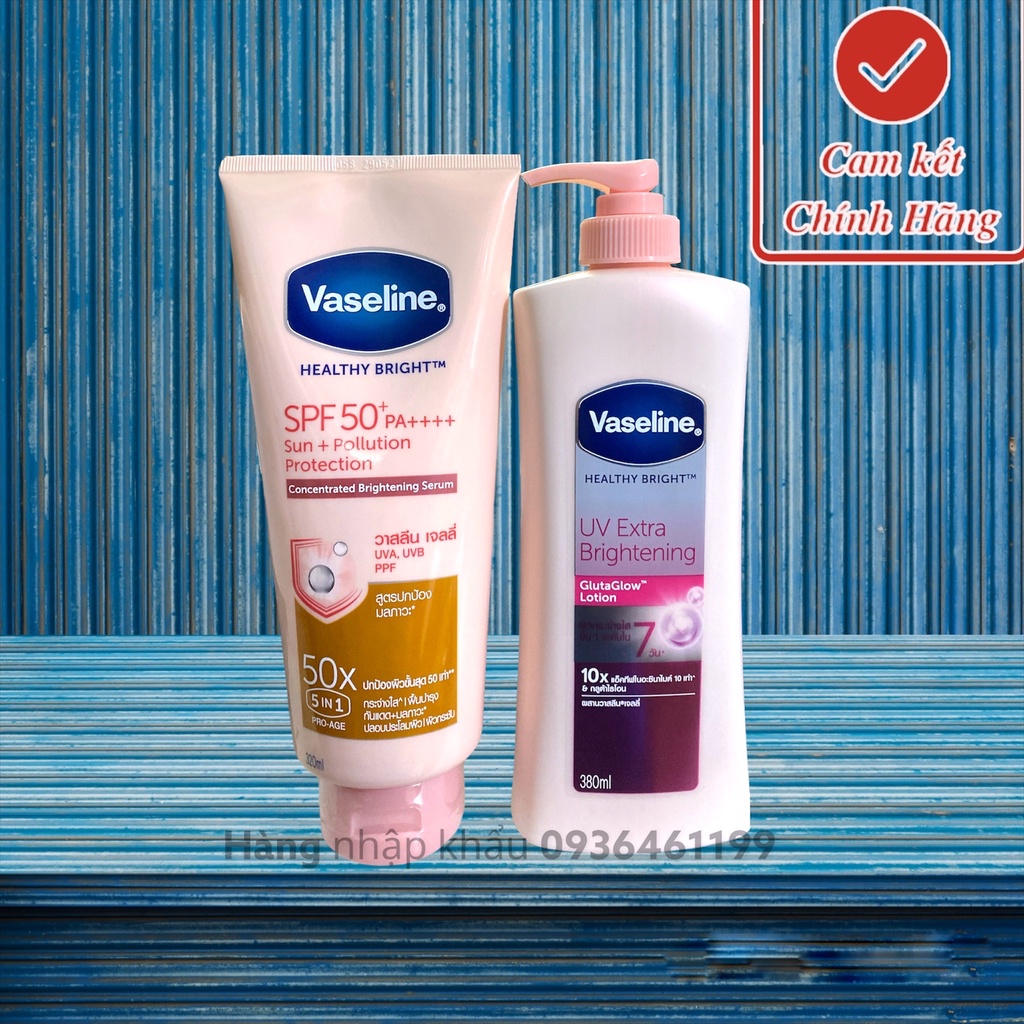 Sữa Dưỡng Thể Trắng da  Vaseline UV Lightening 10X Thái Lan 320ml