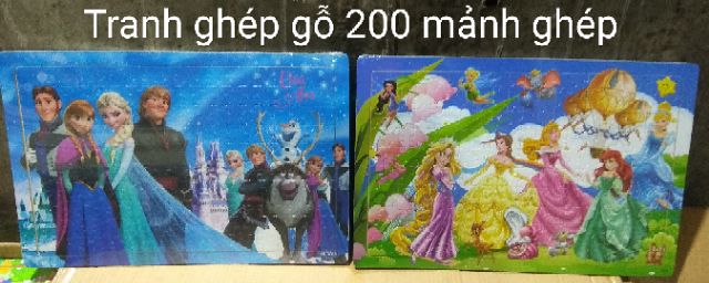 Tranh ghép gỗ 200 pcs.  Mẫu đẹp nhất cho bé