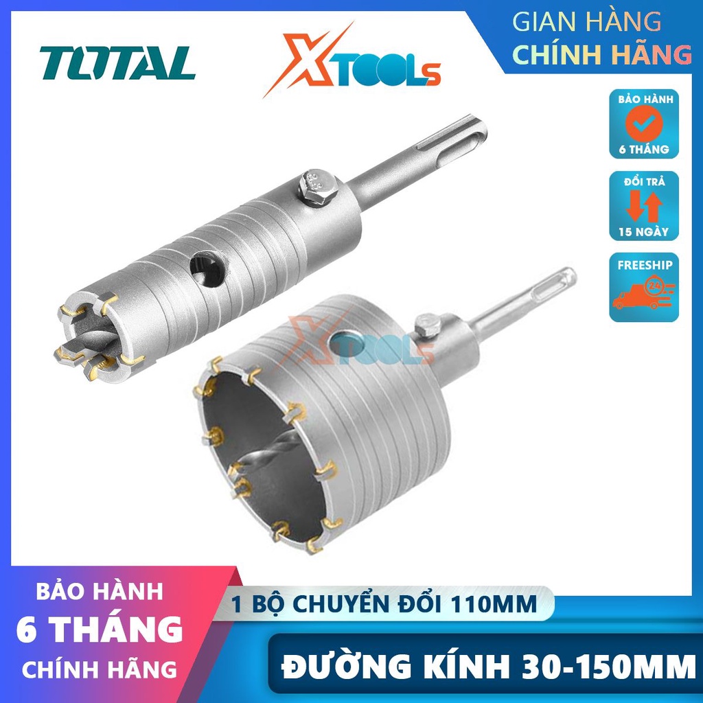 Mũi khoan khoét lỗ kim loại TOTAL 30-150mm mũi khoan rút lõi kim loại lưỡi TCT hợp kim siêu cứng -CHÍNH HÃNG-XTOOLS