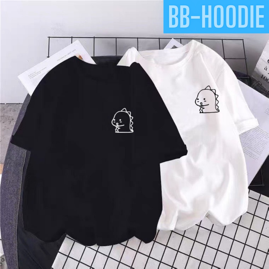 ÁO THUN TAY LỠ NAM NỮ IN RỒNG CON SIÊU CUTE HAI MÀU ĐEN VÀ TRẮNG