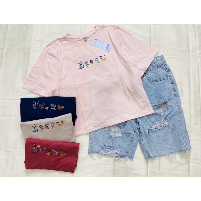 ÁO CROP LỬNG THÊU MICKEY