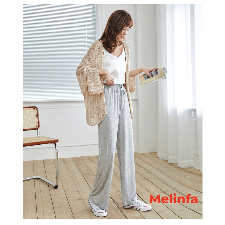 Quần dài Harem nữ suông rộng vải Viscose tự nhiên thoáng mát co giãn thoải mái mã VAQ0292