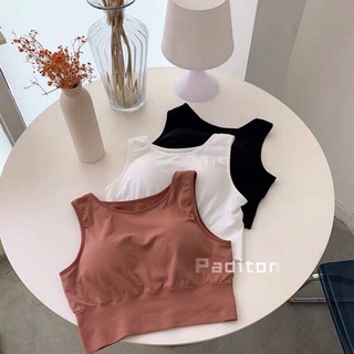 Áo croptop 3 lỗ đệm mút mỏng, áo bra tập gym, yoga - 3 màu