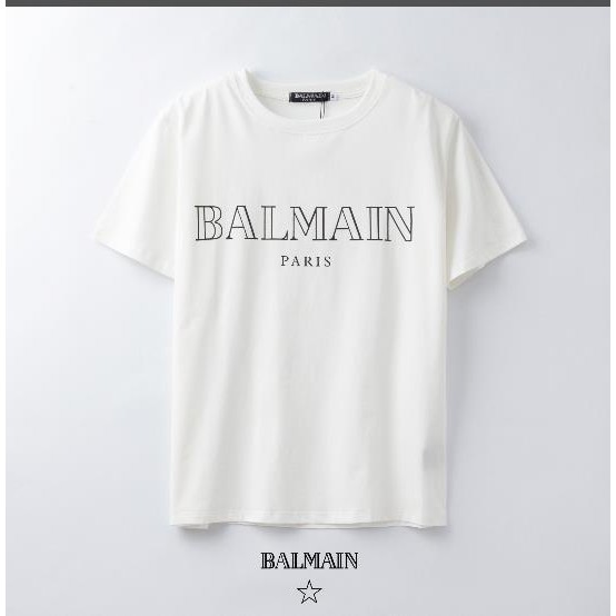 BALMAIN Áo Thun Tay Ngắn Thời Trang Dành Cho Nam Và Nữ