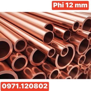 Combo 3 đoạn ống đồng đỏ phi 12mm x 1mm x 3m