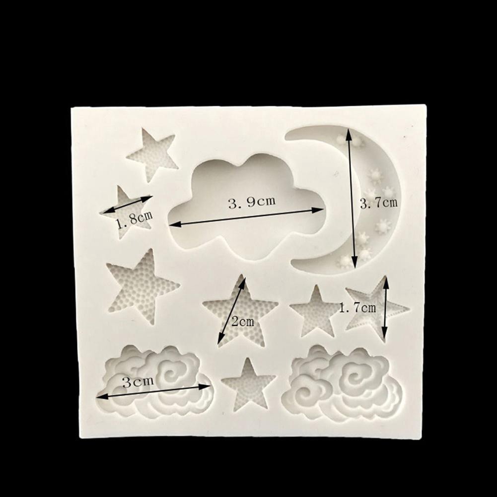 Khuôn làm bánh kẹo bằng silicon tạo hình mặt trăng và ngôi sao