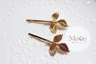 Mo0n- set kẹp tóc lá - 2c/set