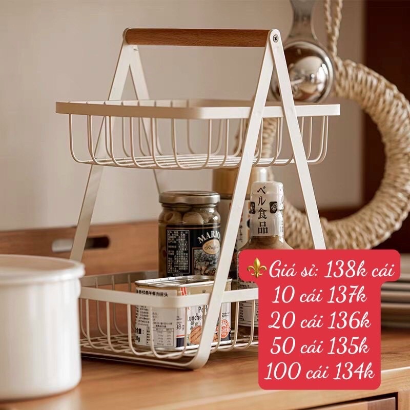 GIỎ ĐỰNG TRÁI CÂY 2 TẦNG