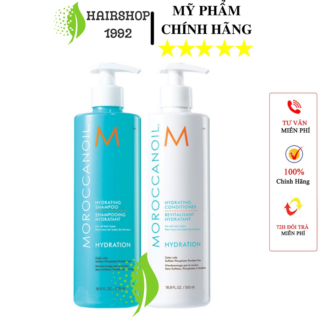 ✅DẦU GỘI XẢ DƯỠNG ẨM MOROCCANOIL HYDRATION 500ML CHÍNH HÃNG [ MOROCCANOIL ]