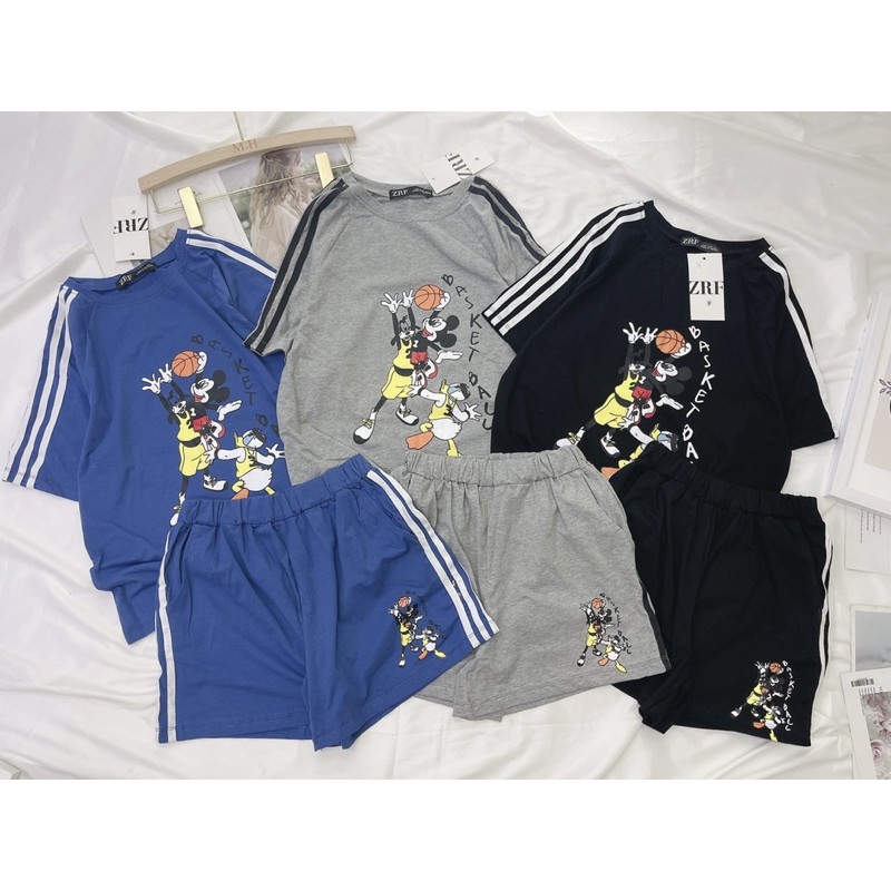 [Mã WASTCOOL giảm 15% tối đa 50K đơn 99K] BÁN SỈ BỘ MICKY QUẦN ĐÙI 3 MÀU XANH ĐEN GHI CHO NỮ | BigBuy360 - bigbuy360.vn