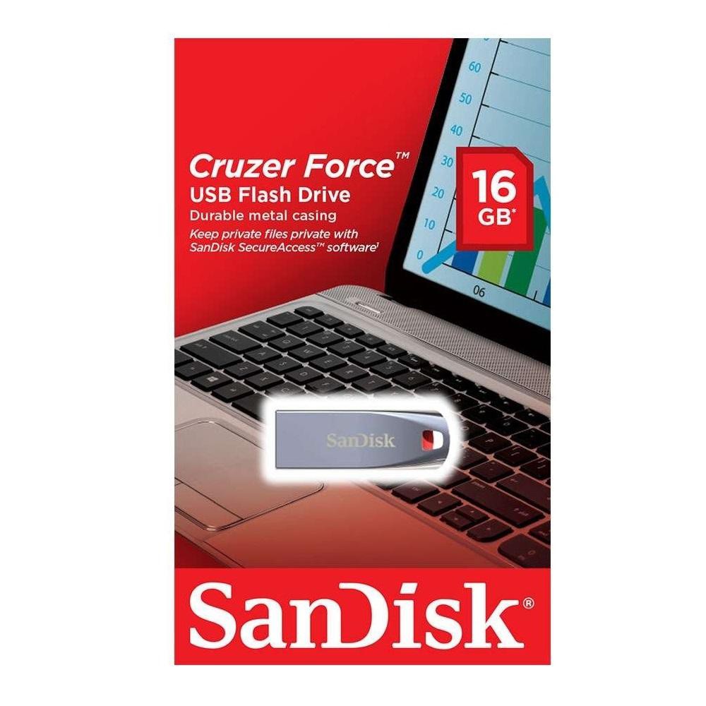 USB 2.0 Sandisk Cruzer Force CZ71 16GB (Bạc)