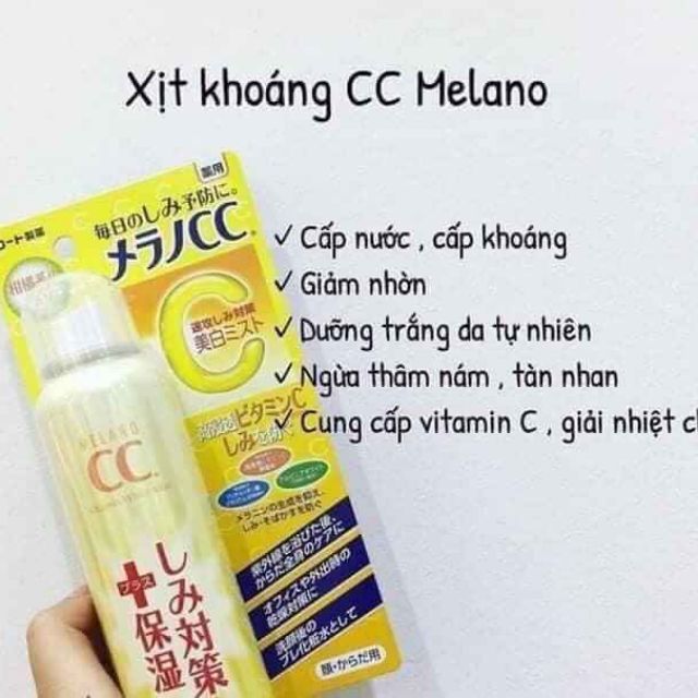 Xịt khoáng CC Melano 100ml