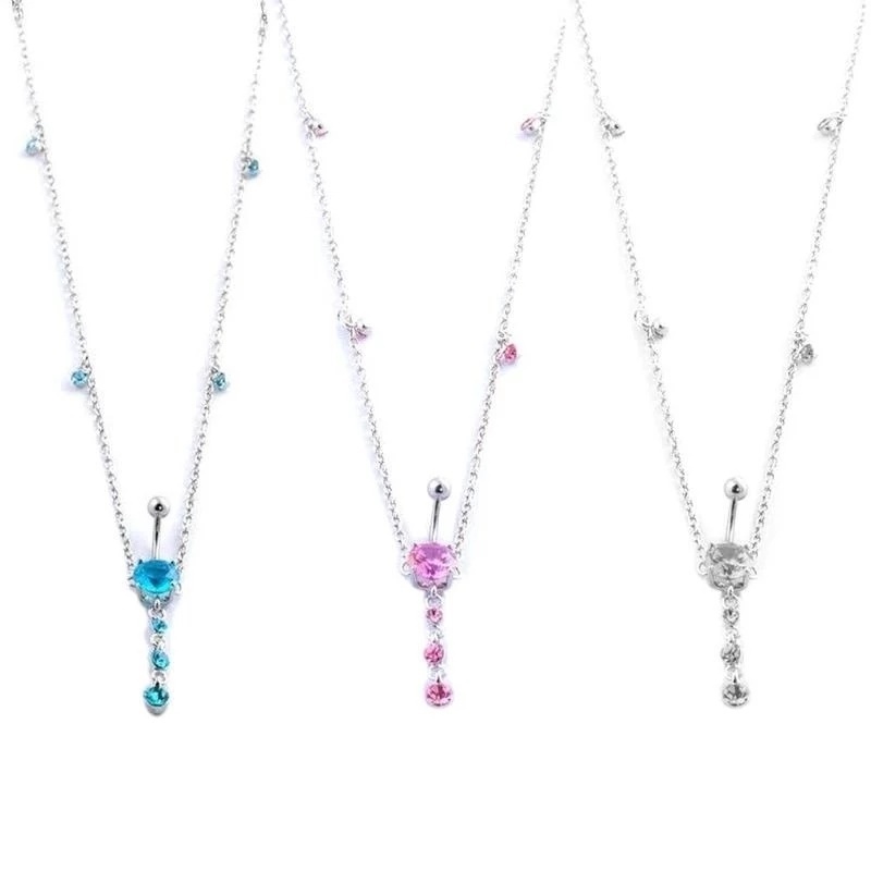 Khuyên Rốn Dạng Dài Đính Đá Thời Trang Cho Nữ