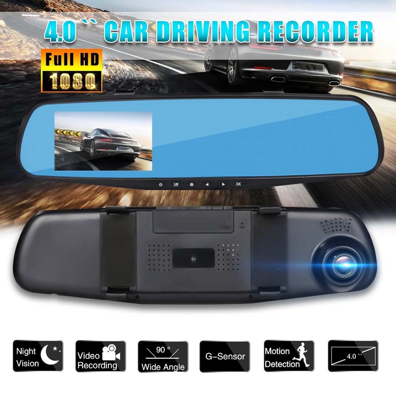 Máy ghi hình kỹ thuật số có camera 4.0" DVR HD dành cho xe hơi loa bluetooth | BigBuy360 - bigbuy360.vn