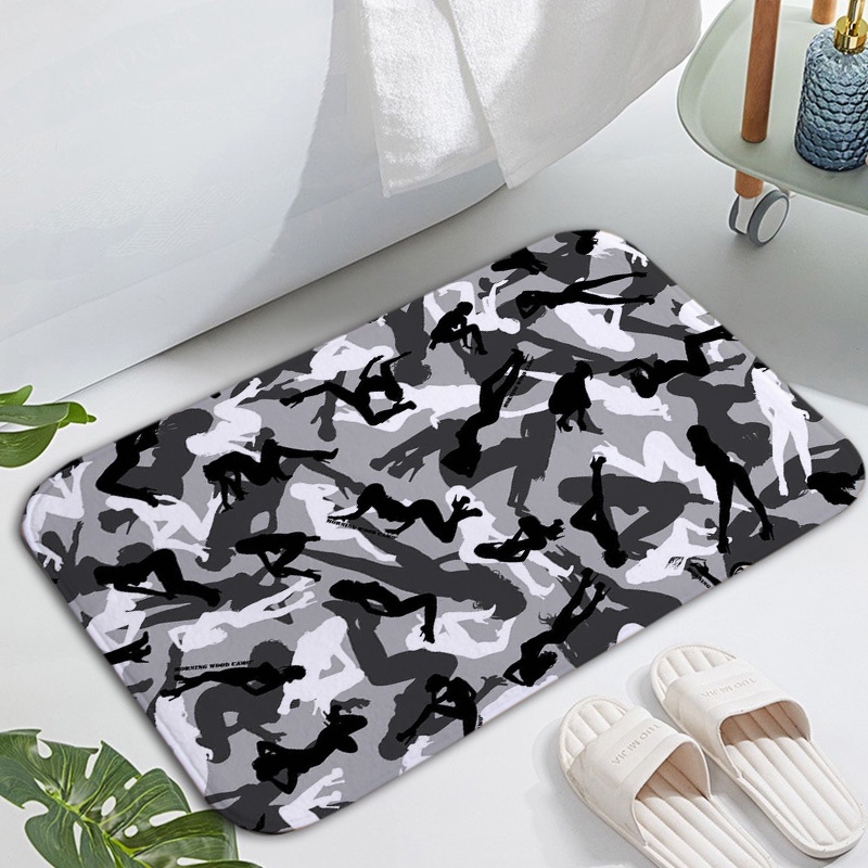 Thảm lót cửa chùi chân Chống Trượt Mềm Mại In Họa Tiết Bape 3D Trang Trí Nhà Ở/Phòng Tắm/Nhà Bếp