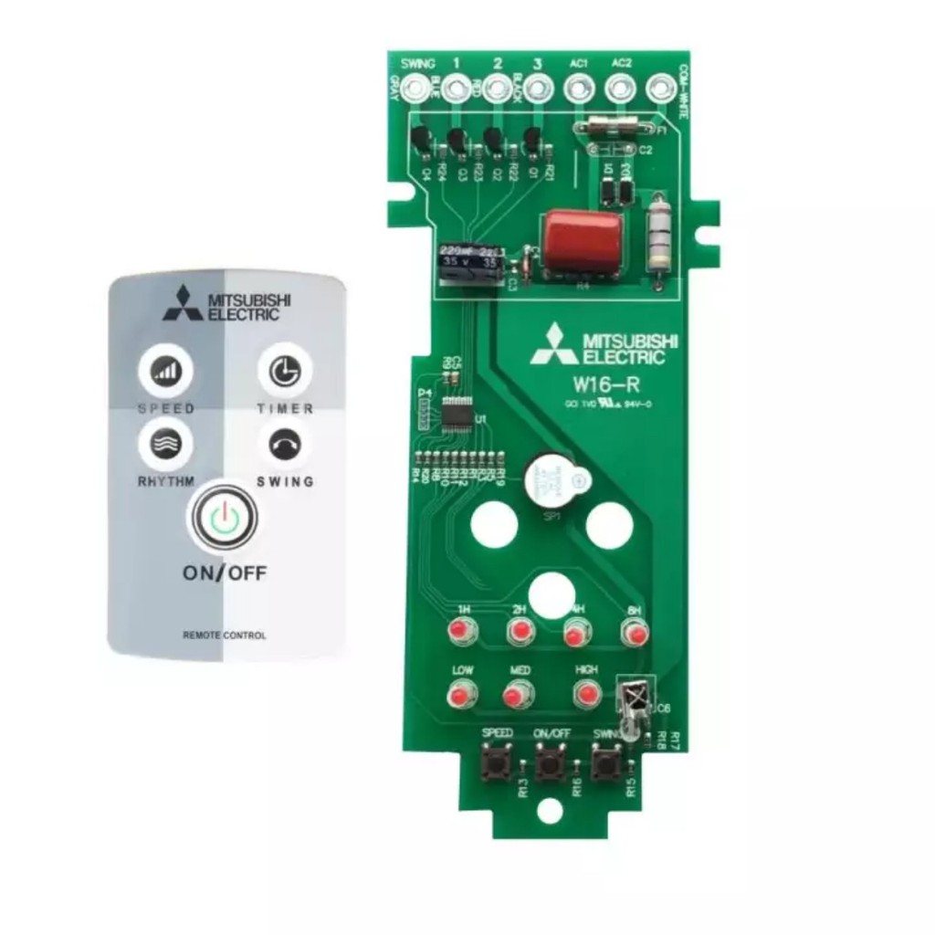 {hot}Bo Mạch Quạt Treo Tường MITSUBISHI W16-R❤️W16RT Bo Quạt Từ Xa Mitsu❤️Mạch Quạt Điều Khiển Từ Xa