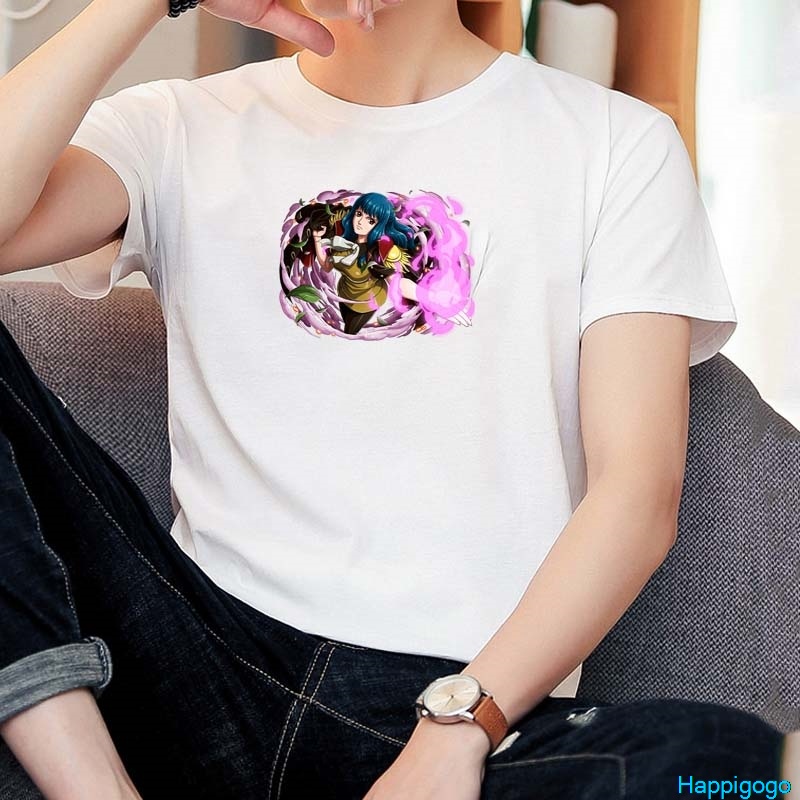 Ange XS-8XL hàng có sẵn Áo thun nam tay ngắn cổ tròn in hình hoạt hình One Piece 3 màu đen trắng xám 224