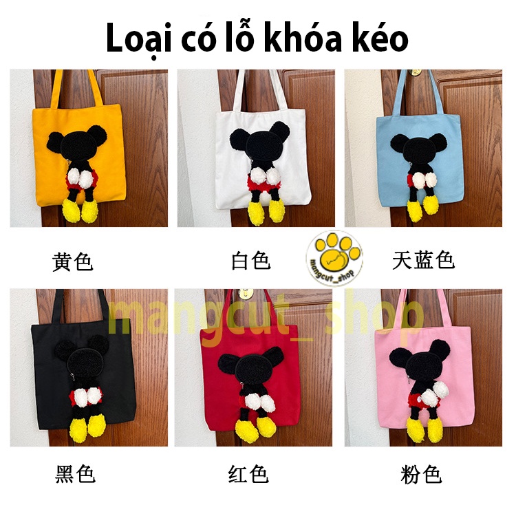 Túi Vận Chuyển Chó Mèo Thú Cưng, Túi Tote, Túi Vải canvas chuột mickey
