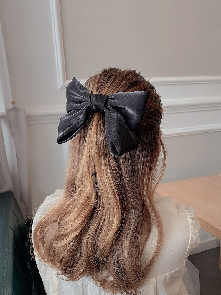 Kẹp Tóc Hình Nơ Vải Satin Xinh Xắn Cho Bạn Gái