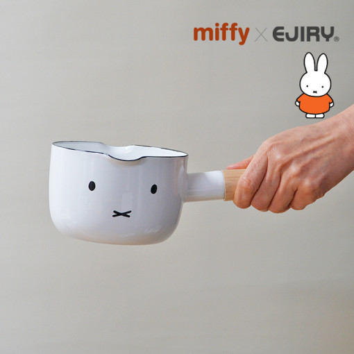 ♡K-kitchen♡ Nồi sữa tráng men ejiri x miffy 12cm / 0.8l