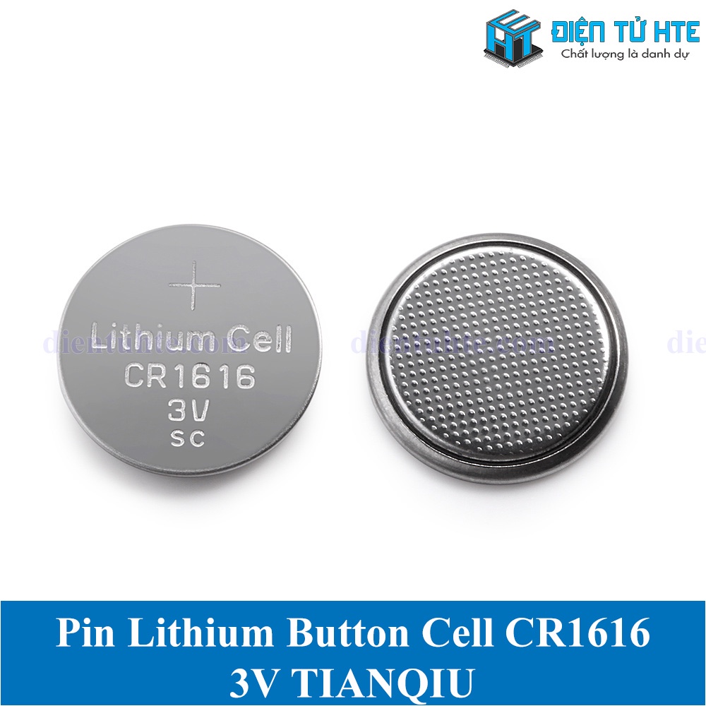 Pin Lithium Cell TIANQIU CR1616 1616 3V (Trong vỉ) cho Máy tính - điều khiển từ xa