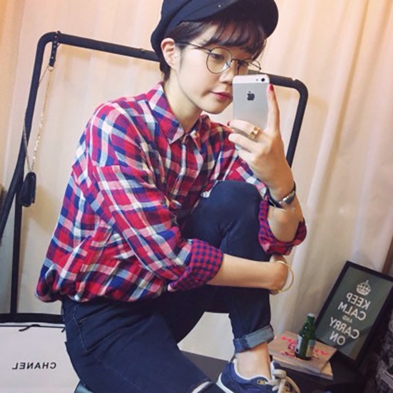 Mắt kính gọng tròn kim loại thời trang