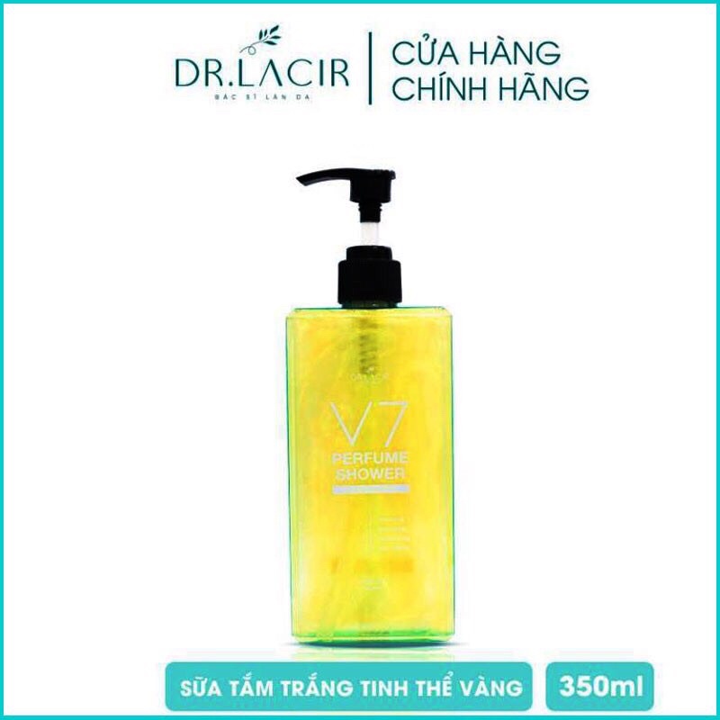 Sữa Tắm Trắng Da v7 DrLacir,Chai 350ml ,giúp da trắng sáng, bảo vệ da,thanh lọc da giúp da mịn màng