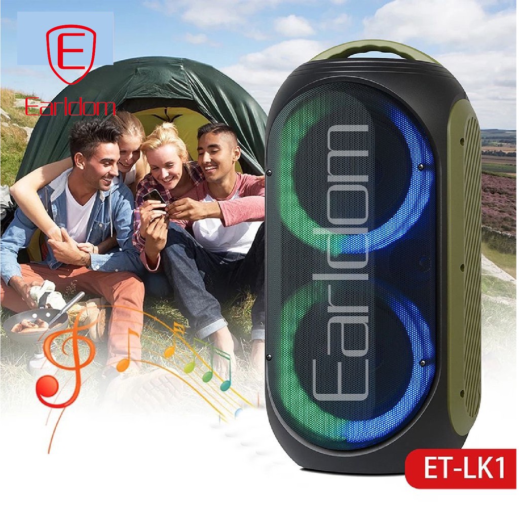 Loa kéo di động Earldom ET-LK1 ( Kèm 2 mic không dây) chính hãng