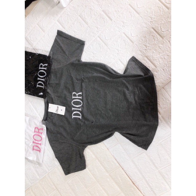 áo thun nữ thêu chữ ddyor phom rộng chất cotton xịn