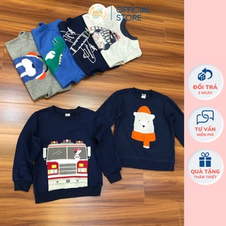 Áo nỉ bé trai Sweater áo nỉ thêu nhiều hình rất xinh