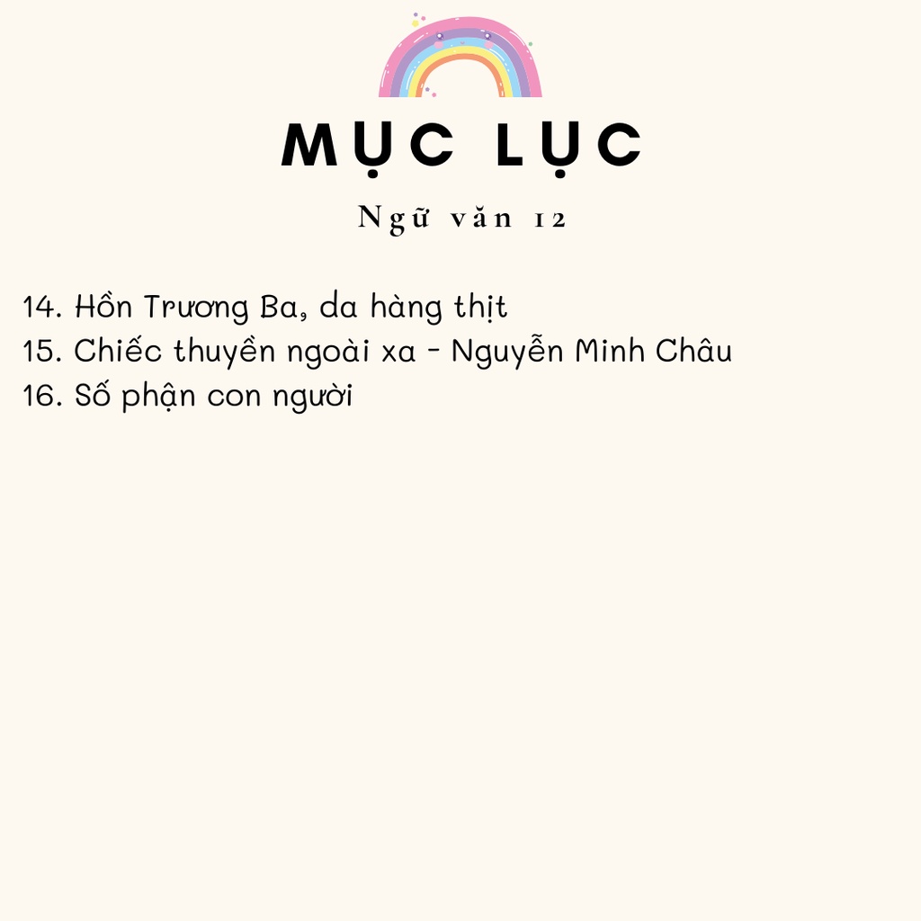 Sticker ngữ văn 12, tiêu đề văn học 12 | AIMÉE