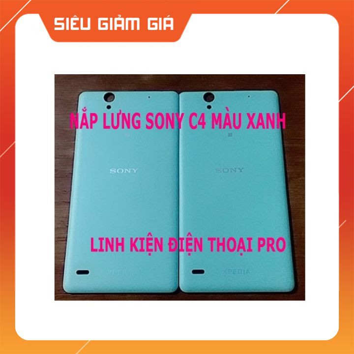 NẮP LƯNG SONY C4 MÀU XANH